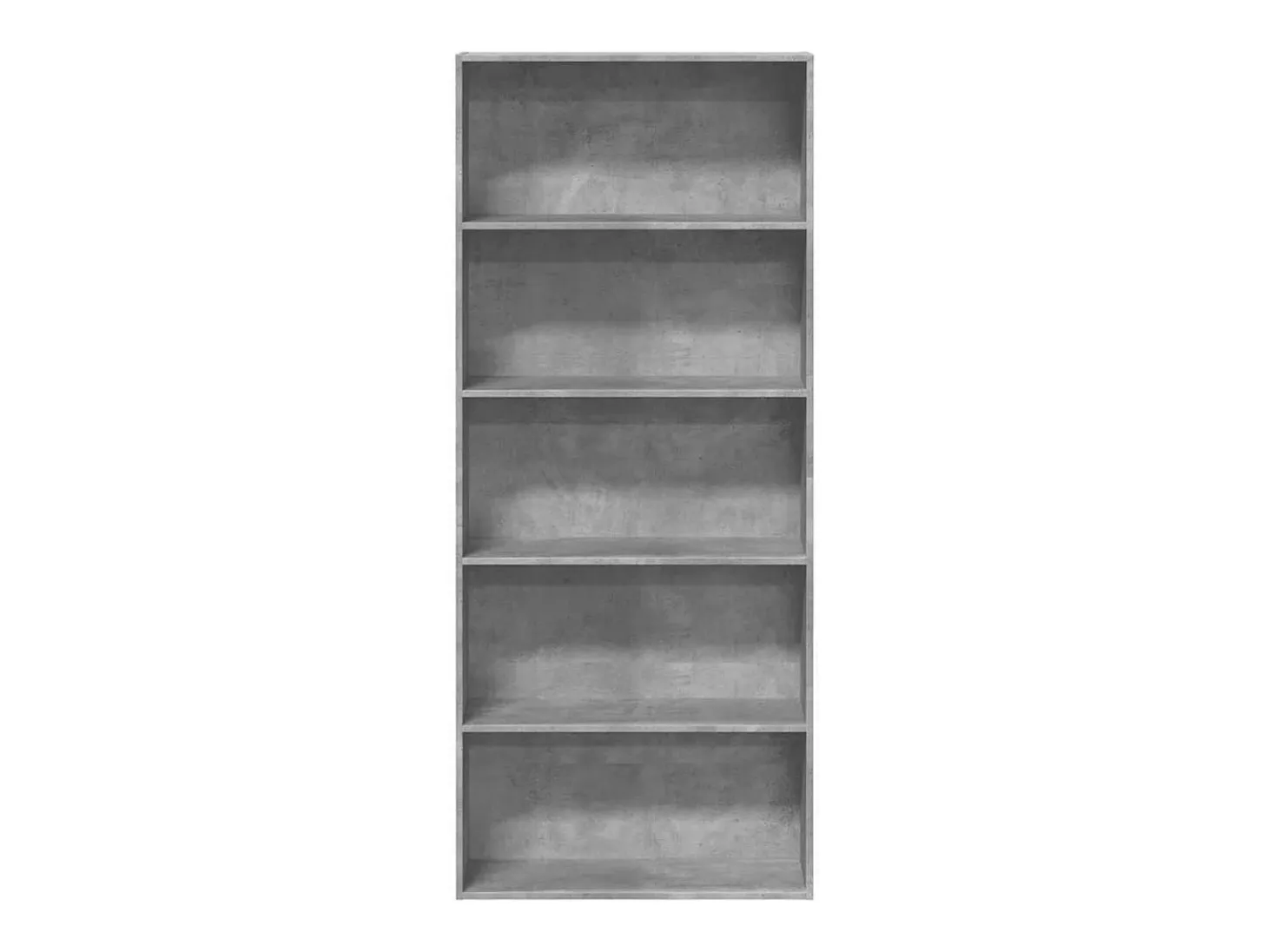 Estantería madera ingeniería gris hormigón 80x30x189cm