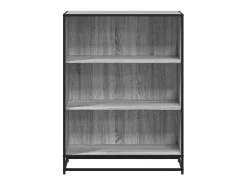 Estantería madera ingeniería gris sonoma 80,5x35x107,5 cm