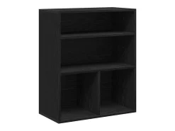 Estantería madera ingeniería negra 60x30x71,5 cm