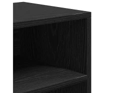 Estantería madera ingeniería negra 60x30x71,5 cm