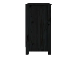 Estantería madera maciza de pino negra 50x35x68 cm