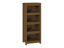 Estantería madera maciza de pino marrón miel 50 x 35 x 125,5 cm