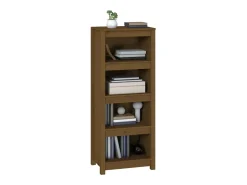 Estantería madera maciza de pino marrón miel 50 x 35 x 125,5 cm
