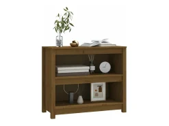 Estantería madera maciza de pino marrón miel 80x35x68 cm