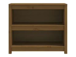 Estantería madera maciza de pino marrón miel 80x35x68 cm