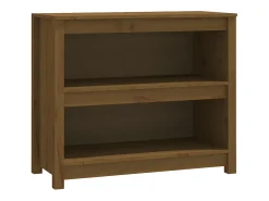 Estantería madera maciza de pino marrón miel 80x35x68 cm