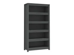 Estantería madera maciza de pino gris 80x35x154 cm