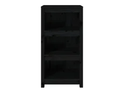 Estantería madera maciza de pino negra 50x35x97 cm