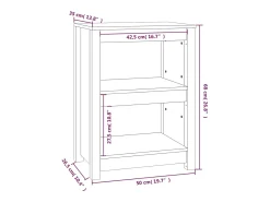 Estantería madera maciza de pino marrón miel 50x35x68 cm