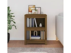 Estantería madera maciza de pino marrón miel 50x35x68 cm