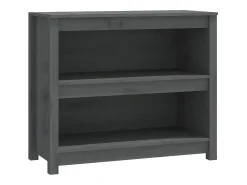 Estantería madera maciza de pino gris 80x35x68 cm