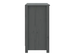 Estantería madera maciza de pino gris 80x35x68 cm