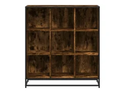 Estantería madera y metal roble ahumado 97,5x33x107,5 cm