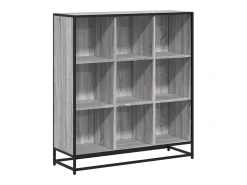 Estantería madera y metal gris Sonoma 97,5x33x107,5 cm