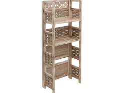 Estantería MCW-K86, marrón, mimbre marrón