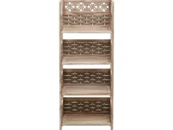 Estantería MCW-K86, marrón, mimbre marrón