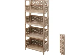 Estantería MCW-K86, marrón, mimbre marrón