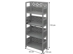 Estantería MCW-K86, marrón, mimbre marrón
