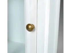 Estantería moderna con 3 estantes de madera blanca
