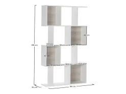 Estantería Nagato 8 huecos color Blanco