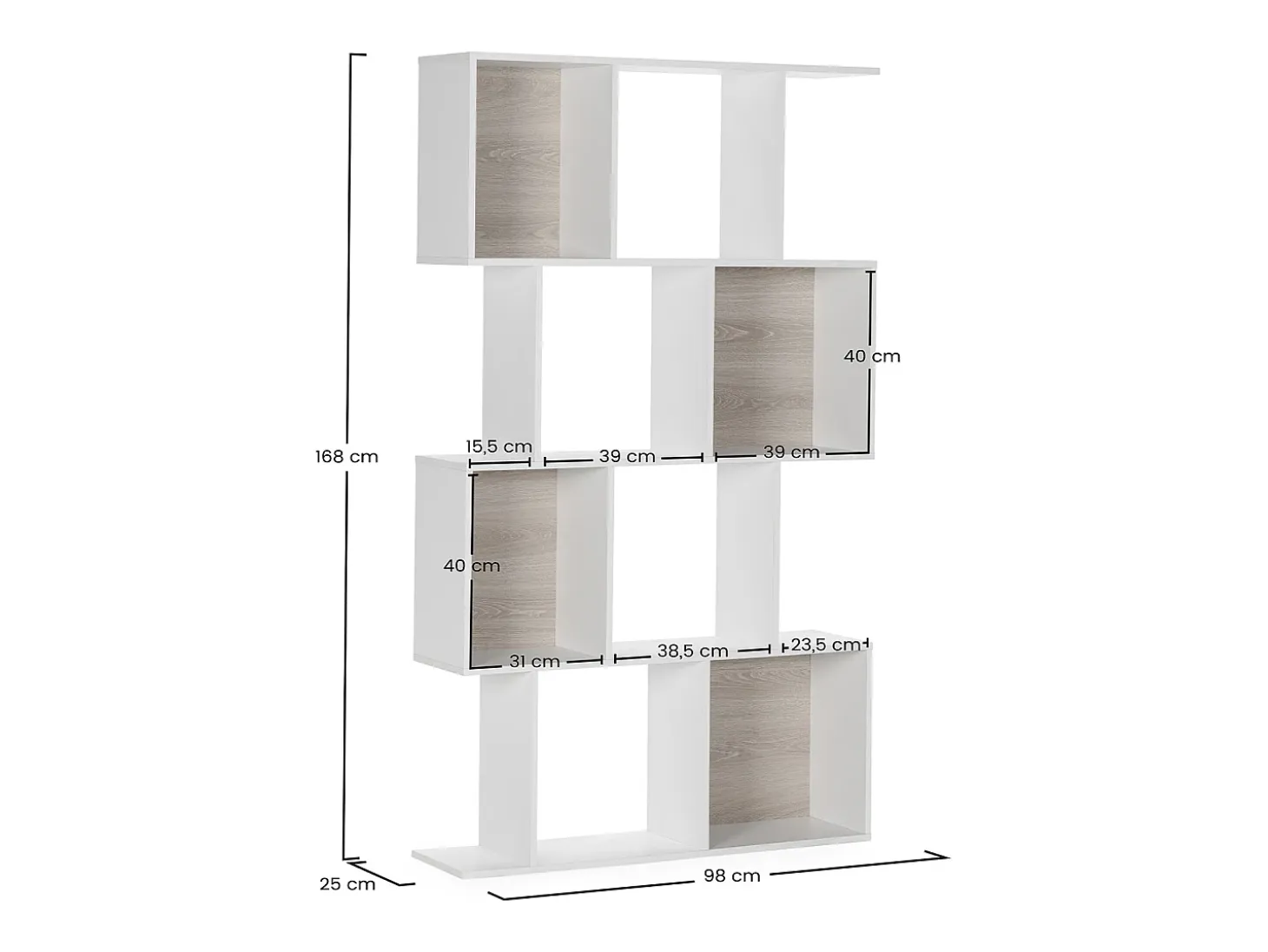 Estantería Nagato 8 huecos color Blanco