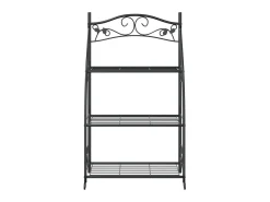 Estantería para flores acero negro 56x30x96 cm ES496889