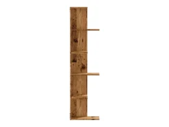 Estantería pared de esquina madera envejecida 36,5x36,5x140 cm ES358003