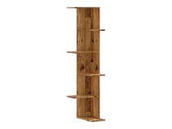 Estantería pared de esquina madera envejecida 36,5x36,5x140 cm ES358003