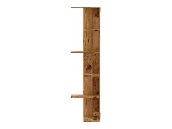 Estantería pared de esquina madera envejecida 36,5x36,5x140 cm ES358003