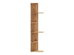 Estantería pared esquina madera roble artisan 36,5x36,5x140 cm ES559964