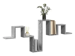 Estantería pared madera ingeniería gris Sonoma 104,5x10x43 cm ES389405
