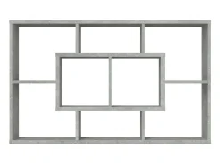 Estantería pared madera ingeniería gris hormigón 85x16x52,5 cm ES93328