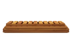 Estantería plegable 3 alturas madera acacia marrón 70x31x63 cm