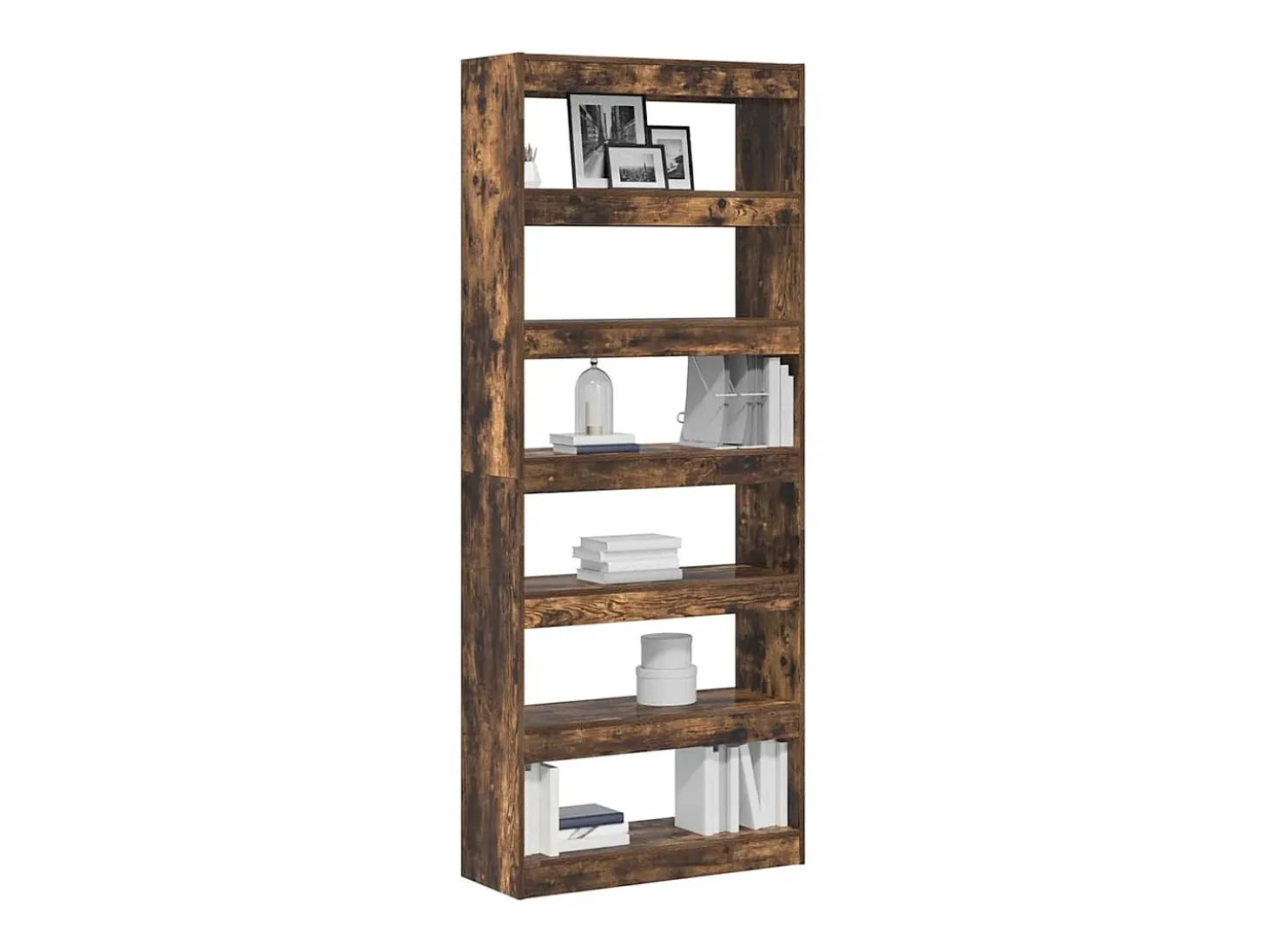 Estantería Roble ahumado 80 x 30 x 198 cm Madera contrachapada