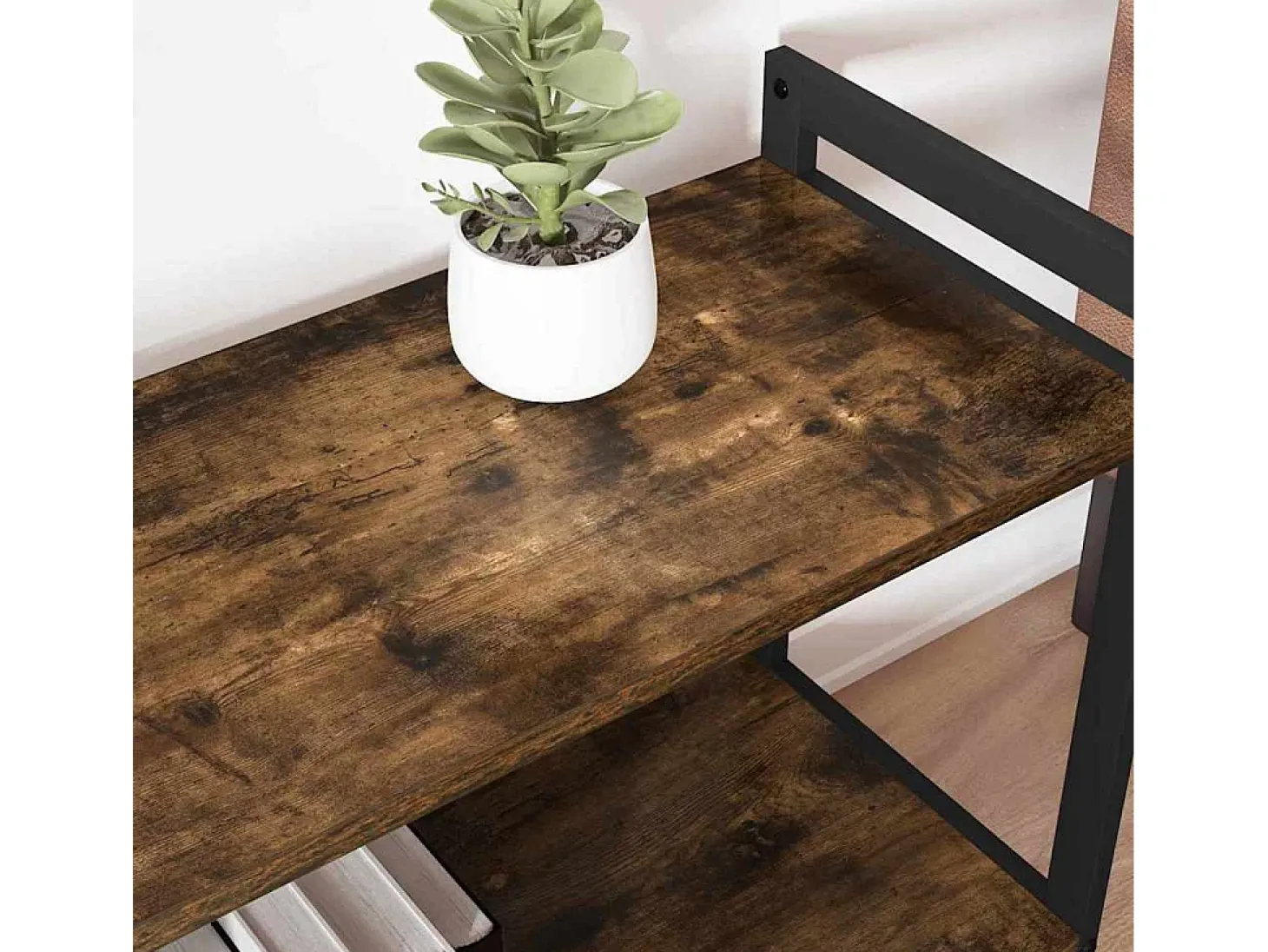 Estantería Roble ahumado 60 x 30 x 48.5 cm Madera contrachapada