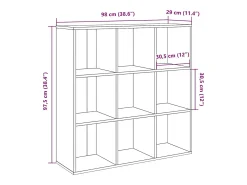 Estantería roble artisan 98x29x97,5 cm