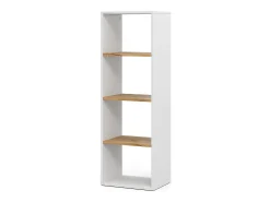 Estantería roble blanco/dorado 40x30x120 tomy