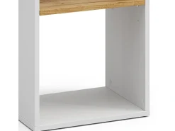 Estantería roble blanco/dorado 40x30x74 tomy