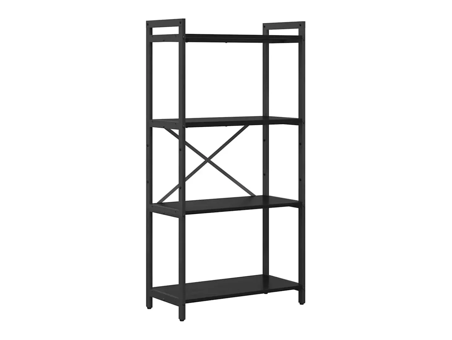 Estantería Roble negro 60 x 30 x 118 cm Madera contrachapada