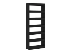 Estantería Roble negro 80 x 30 x 198 cm Madera contrachapada