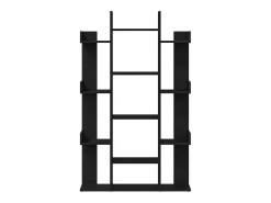 Estantería Roble negro 86 x 25.5 x 140 cm Madera contrachapada