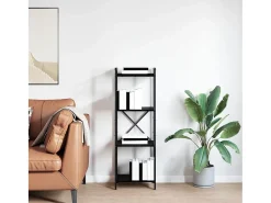 Estantería Roble negro 40 x 30 x 118 cm Madera contrachapada
