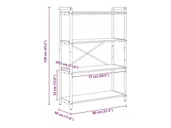 Estantería Roble Sonoma 80 x 30 x 118 cm Madera contrachapada