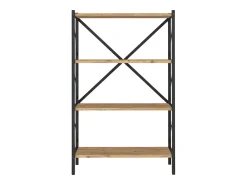 Estantería Salón Rus 4 Estantes Negro/Roble Safir 66x121x34 cm