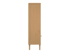 Estantería SENJA aspecto ratán madera pino marrón 60x35x130 cm