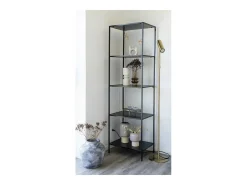 Estantería Vita, Negro, 36x51x170 cm, Kendra Home