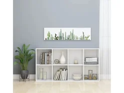 Estantería/Aparador contrachapada blanco brillo 66x30x130 cm