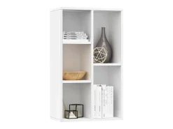 Estantería/Aparador madera contrachapada blanco 50x25x80 cm
