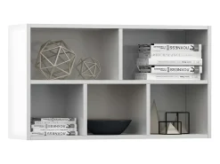 Estantería/Aparador madera contrachapada blanco 50x25x80 cm