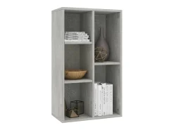 Estantería/Aparador madera contrachapada gris 50x25x80 cm